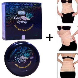 Bộ combo đai nịt bụng + cao gừng tan mỡ mc cát tường cao gừng