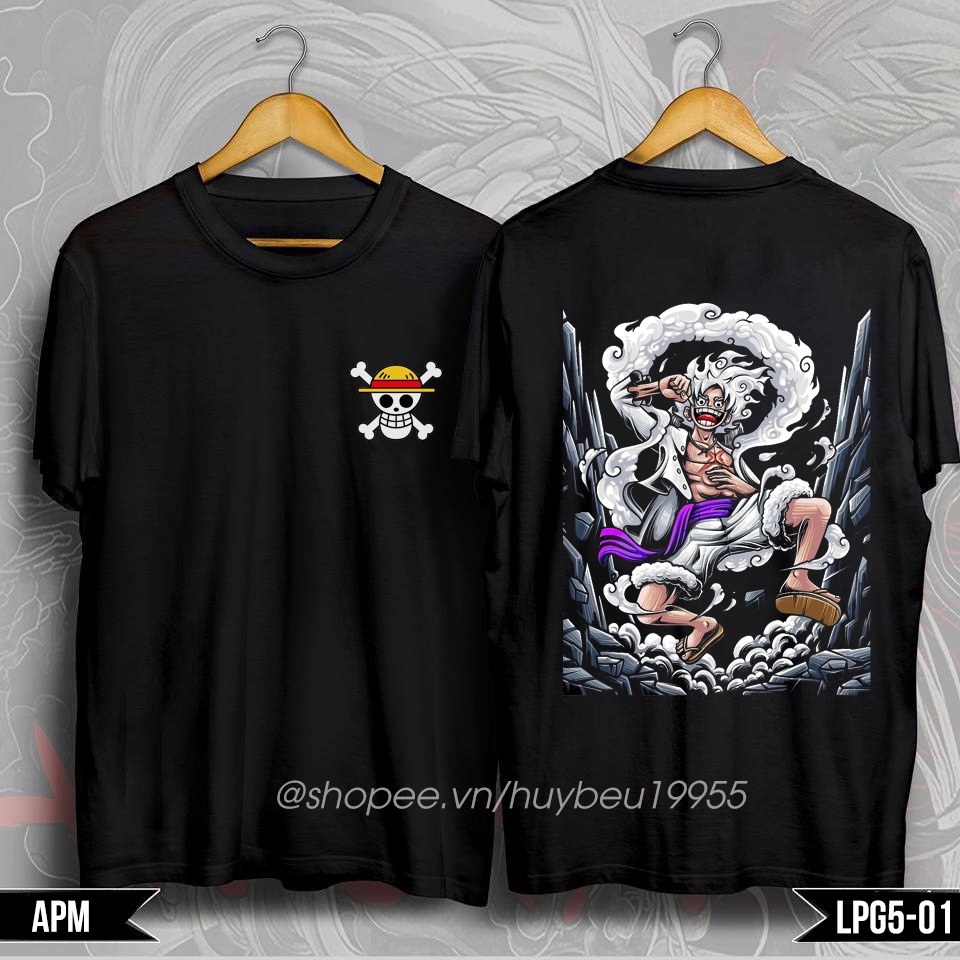 Áo thun One piece Luffy Gear 5, áo phông onepiece luffy JOY BOY gear5 chất liệu cotton thoáng mát