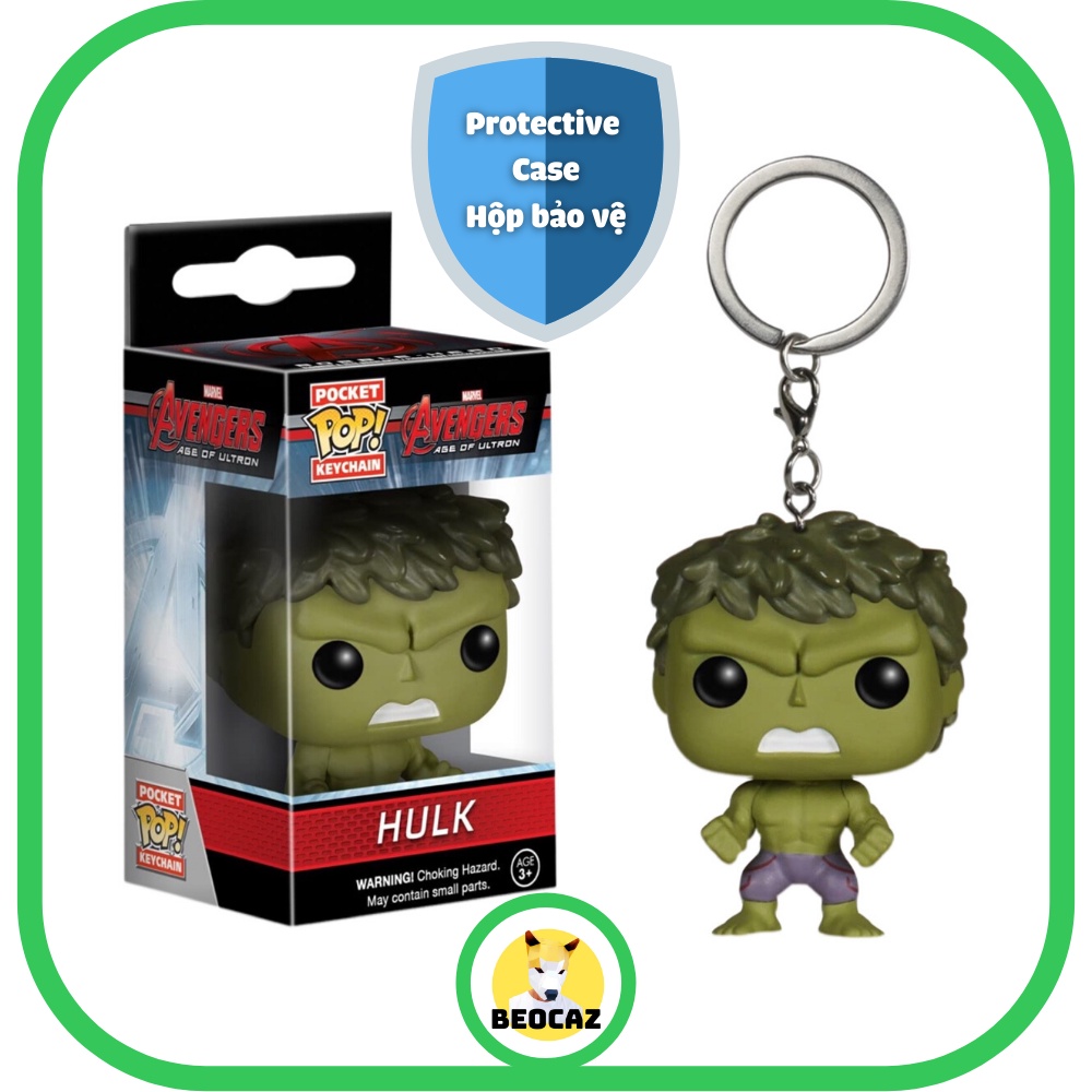 [Ship Hỏa Tốc][[Full Box] [Tặng Hộp Bảo Vệ] Móc khoá Funko dễ thương Hulk của Avengers Biệt đội siêu anh hùng - Marvel