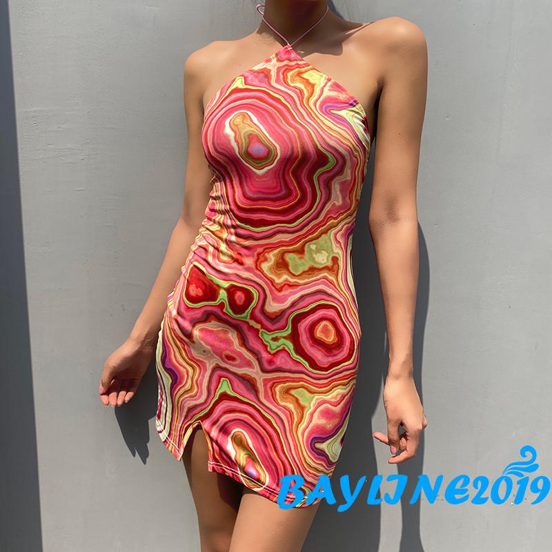 Đầm Nữ Không Tay Họa Tiết Thời Trang Quyến Rũ