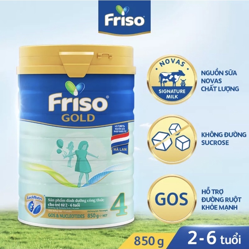  [Date 2023] Sữa bột Friso Gold 4 850g/ 1.4kg