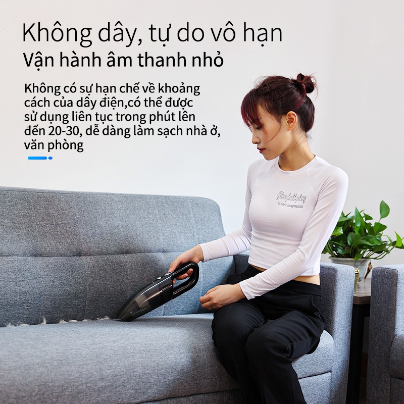Máy hút bụi ô tô,Máy hút bụi cầm tay mini điện áp cho ô tô cực khoẻ， trọng lượng máy nhẹ thuận tiện cho việc sử dụng và