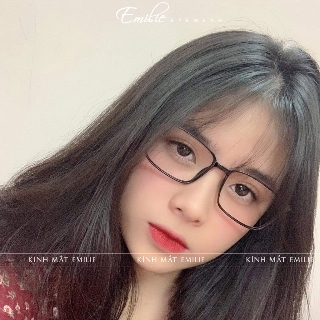 Gọng kính vuông nhựa dẻo nam nữ Emilie eyewear phụ kiện thời trang 8188