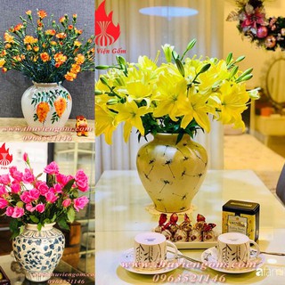 Vò cắm hoa men rạn Bát Tràng