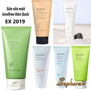 [New 2019] Sữa rửa mặt Innisfree Green Tea \ Apple Seed \ Jeju Volcanic \ Bija Trouble \ Sea Salt \ White Pore