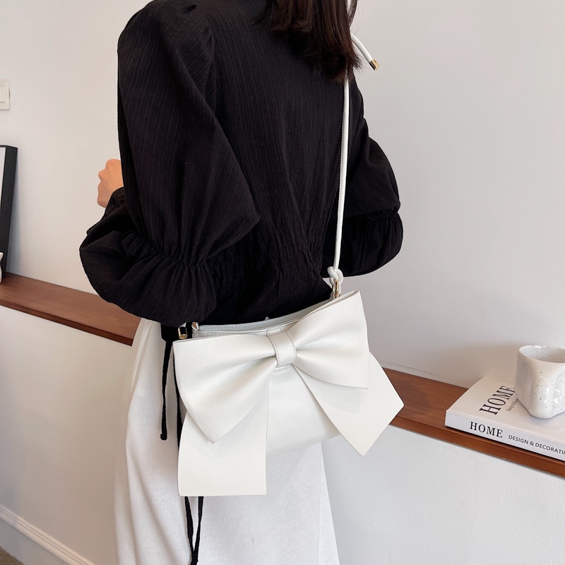 Túi Xách Đeo Vai Hình Vuông Cỡ Nhỏ Đính Nơ Xinh Xắn Thời Trang Cho Nữ