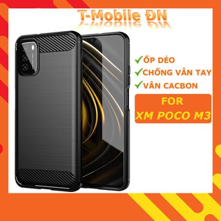 Ốp lưng Xiaomi Poco M3 🔥 𝐅𝐑𝐄𝐄 𝐒𝐇𝐈𝐏 🔥 Ốp Cacbon phay xước chống sốc chống vân tay cho Poco M3