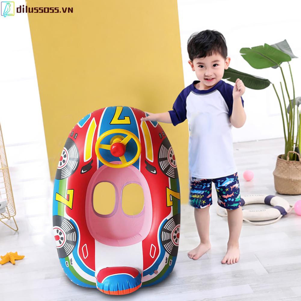 Phao Bơi Bơm Hơi Hình Tròn Bằng PVC Dễ Thương Cho Bé