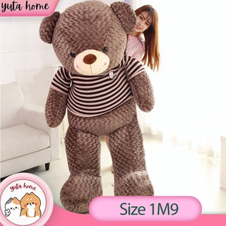 Gấu Bông Teddy 1M9 Size Lớn Siêu To - Vải Nhung Co Dãn 4 Chiều - Bông Gòn Cao Cấp - Yuta Home