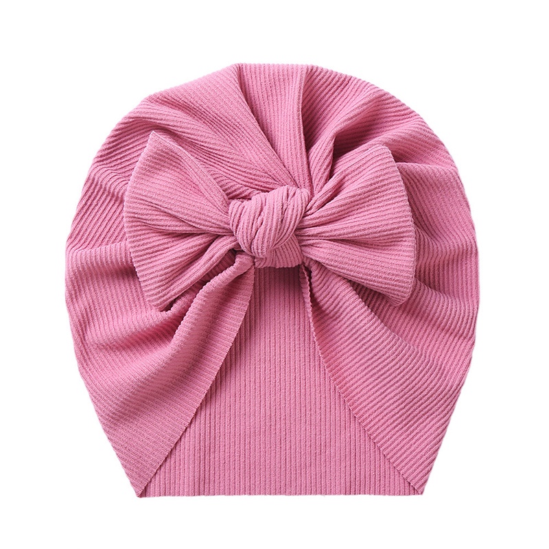 Mũ Turban Cotton Mềm Mại Co Giãn Nhiều Màu Sắc Dễ Thương Cho Bé