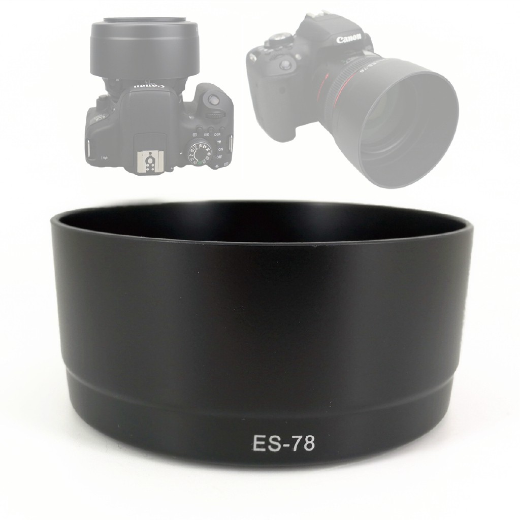 Pare-soleil ES-78 Pour Objectif Canon EF 50mm F/1.2L USM - Baïonnette Noire - Compatible Identique Original