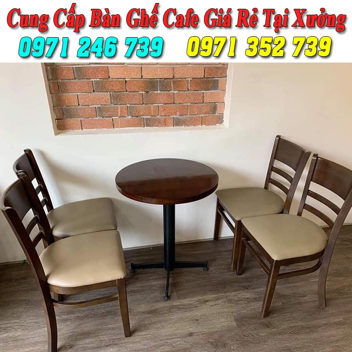 Bộ bàn ghế gỗ cafe giá xưởng sản xuất.