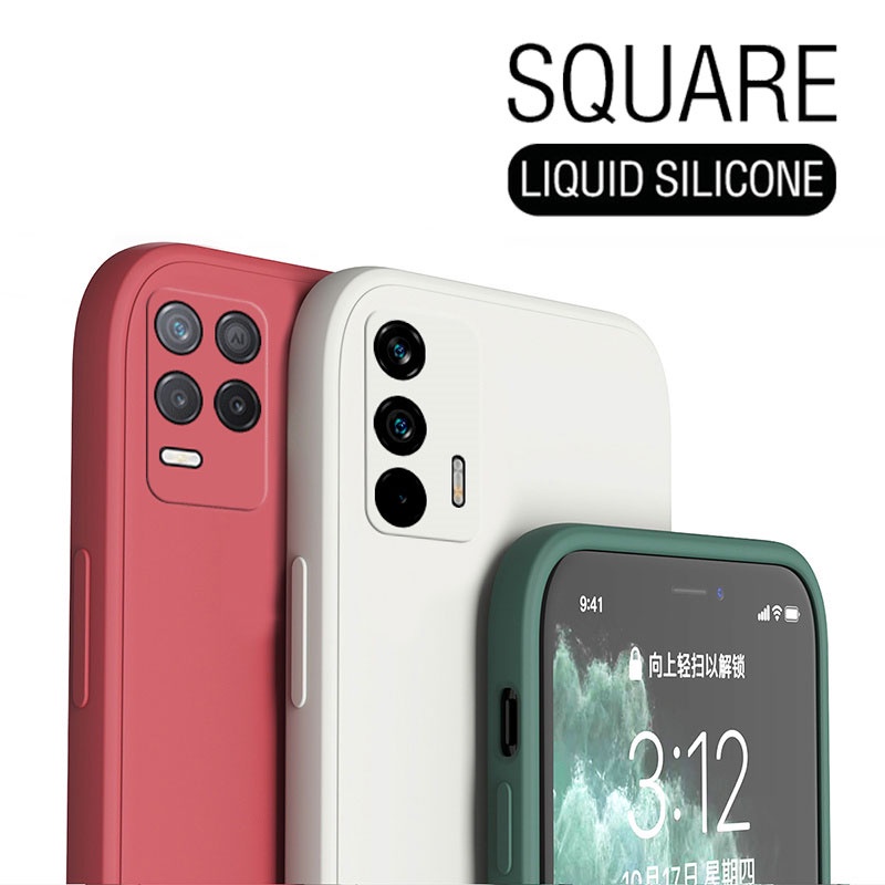 Ốp lưng silicon cạnh vuông cho Realme C25 C25s C21 C21y C25y C17 C15 C11 C12 C3 GT Neo Q3 Pro XT X2 4G 5G 2023