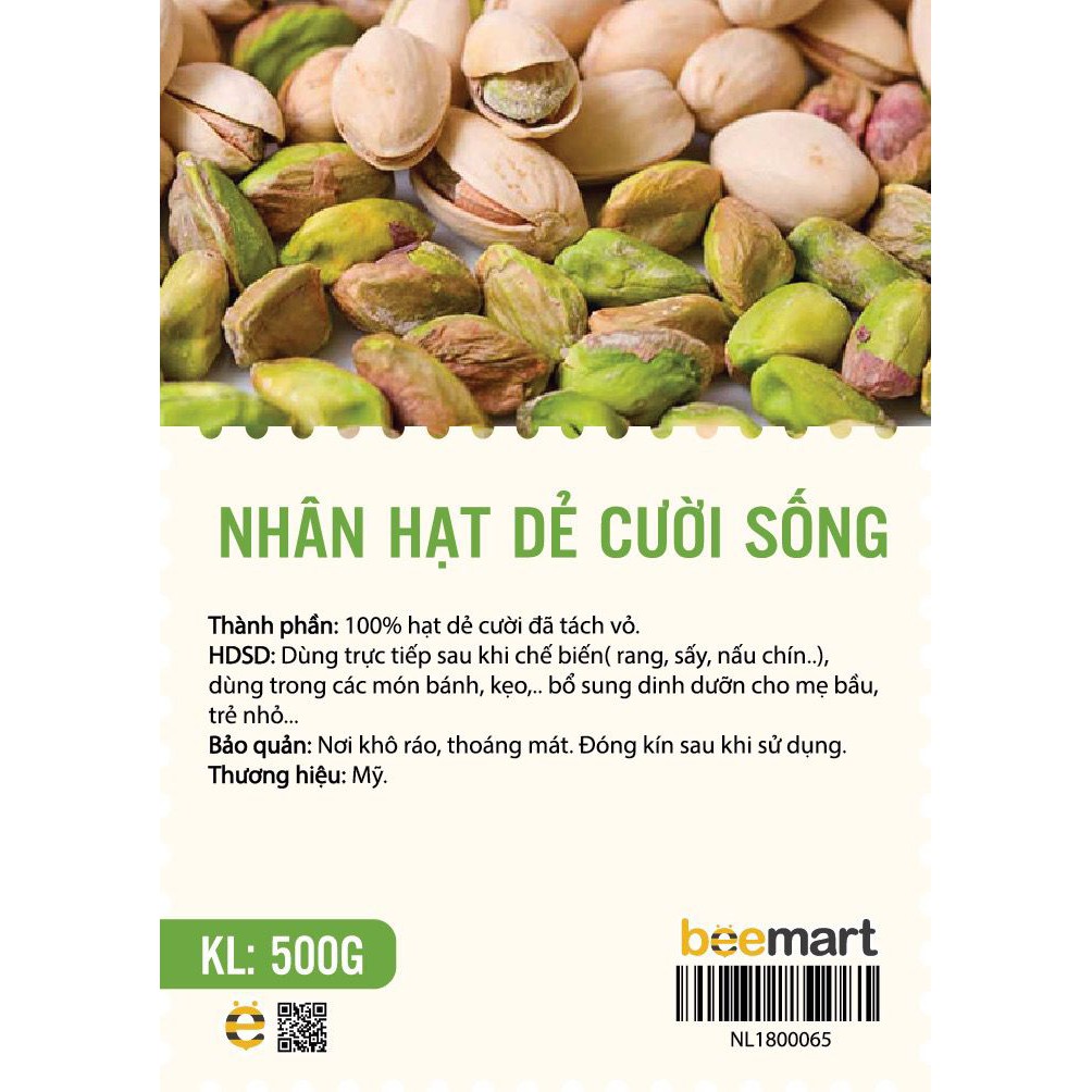 Nhân hạt dẻ cười (sống) 500gr