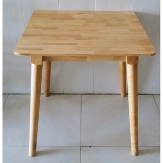 Bàn vuông 70cm gỗ cao su