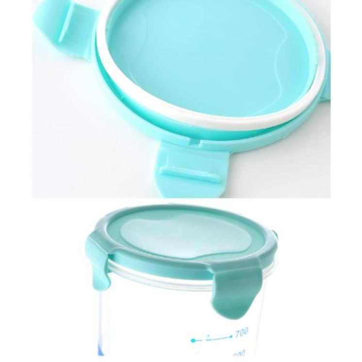 Hộp Bảo Quản Thực Phẩm 600ml/800ml/1000ml/1500ml Bằng Nhựa PP An Toàn Sức Khỏe, Không Mùi Nhựa Có Vạch Chia Định Mức JIA