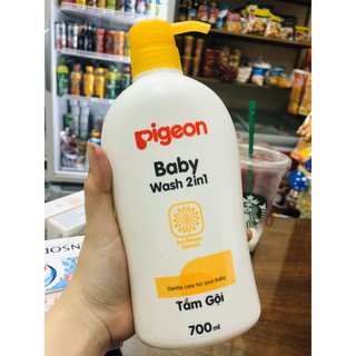 Sữa Tắm Gội Trẻ Em Pigeon 2 Trong 1 Tinh Chất Hoa Hướng Dương Dành Cho Da Nhạy Cảm (700ml)