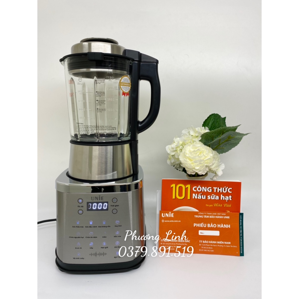 Máy làm sữa hạt Unie V8S - Dung tích 1.75L Có Giọng Nói Độc Quyền - Hàng chính hãng - Bảo hành 24 tháng