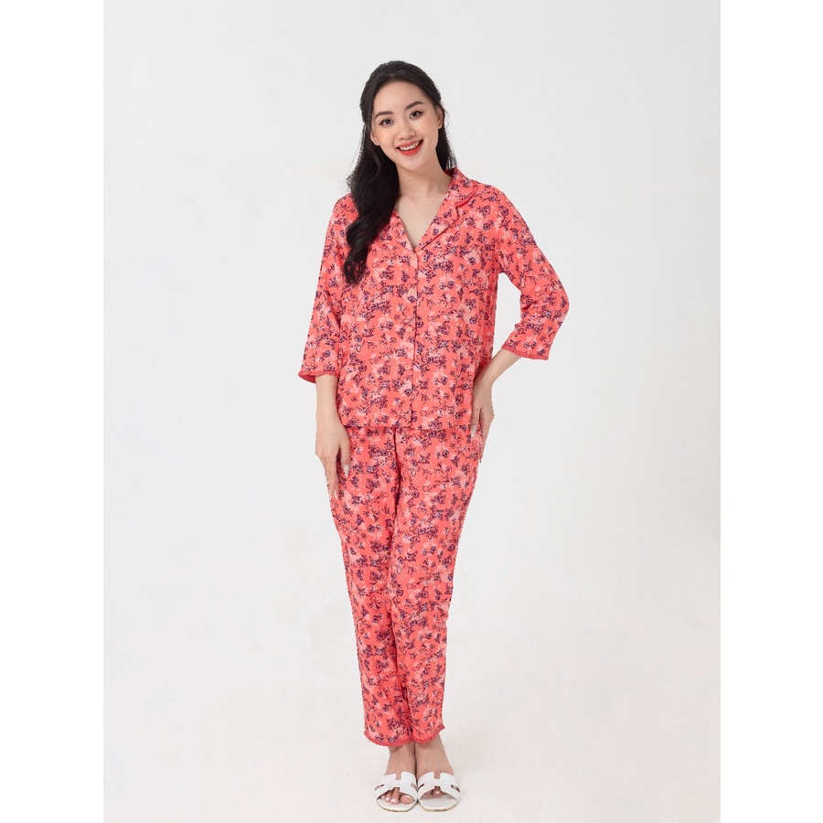 Bộ mặc nhà pijama áo tay lỡ quần dài Winny 22005 Giá 372,000đ