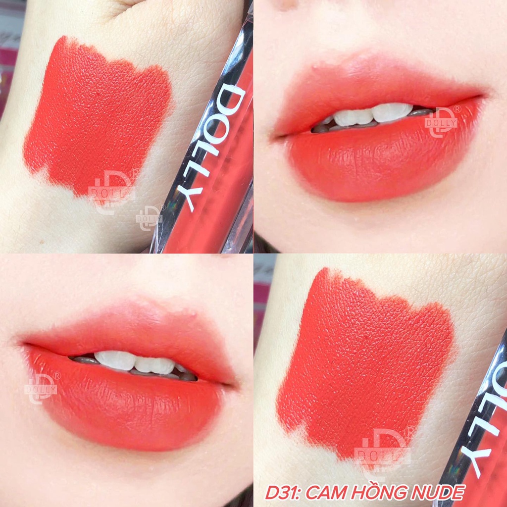 Son Lì Son Kem  DOLLY DIAMOND VELVET Không Chì Cao Cấp Chính Hãng