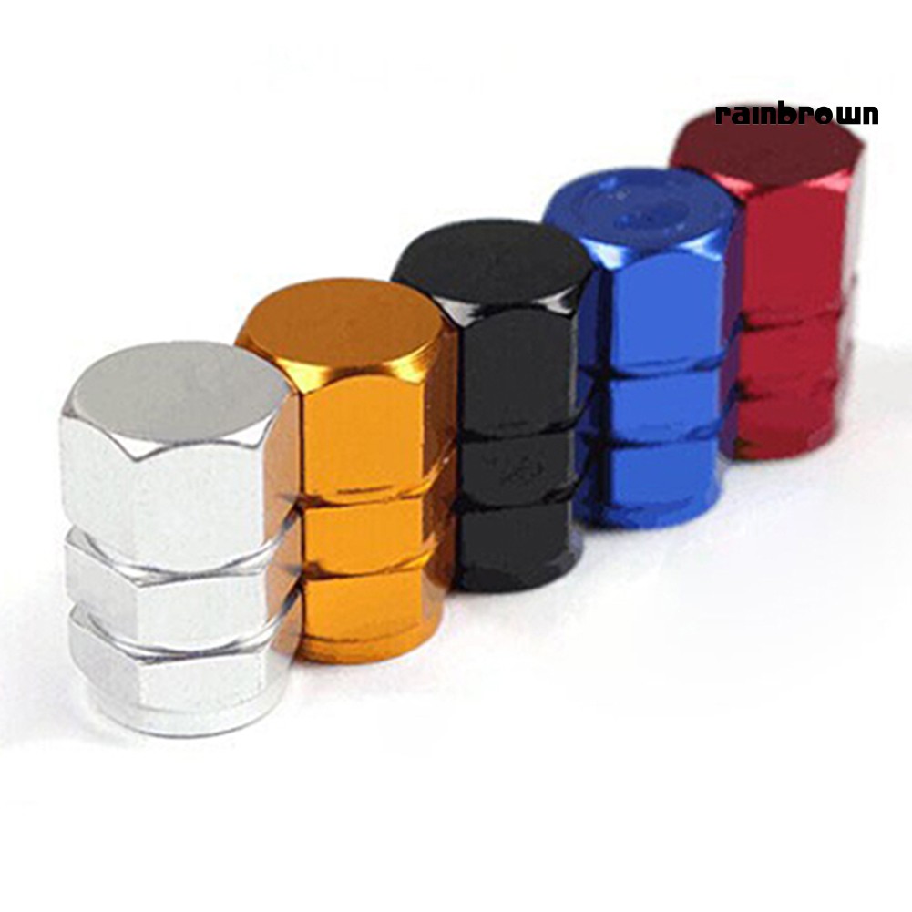 Set 4 Nắp Đậy Van Lốp Bằng Nhôm Tiện Dụng Phù Hợp Cho Xe Ô Tô / Xe Tải