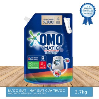 Túi nước giặt Omo Matic bền đẹp Lựu Và Tre cho máy giặt cửa trước 3.7kg