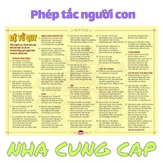 ĐỆ TỬ QUY (PHÉP TẮC NGƯỜI CON) BẢN IN MÀU ÉP NHỰA KHỔ A4