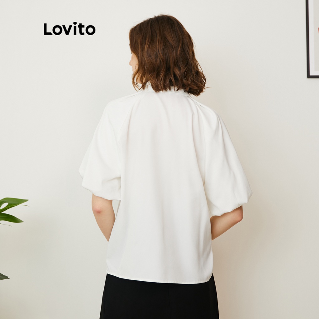 Lovito ĐồNg PhụC ThườNg Xuyên Bishop Tay Áo Cổ Túi L22AD039
