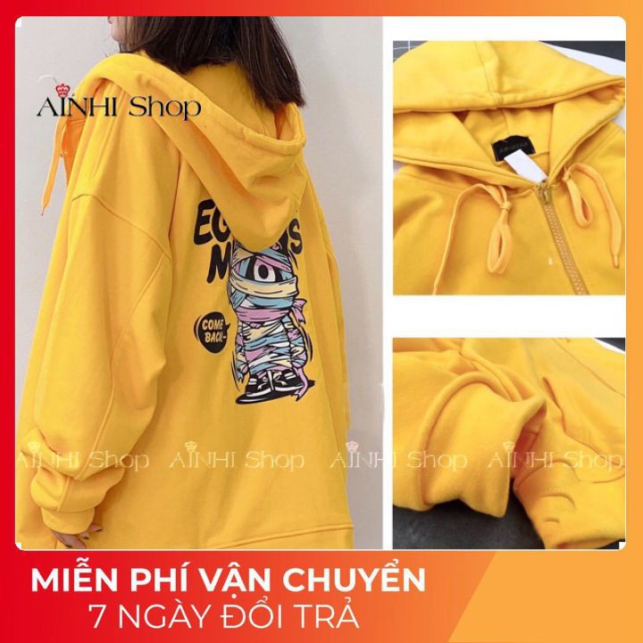 Áo Khoác Hoodie Dây Kéo Có Nón 5 Màu - HÀNG SHOP