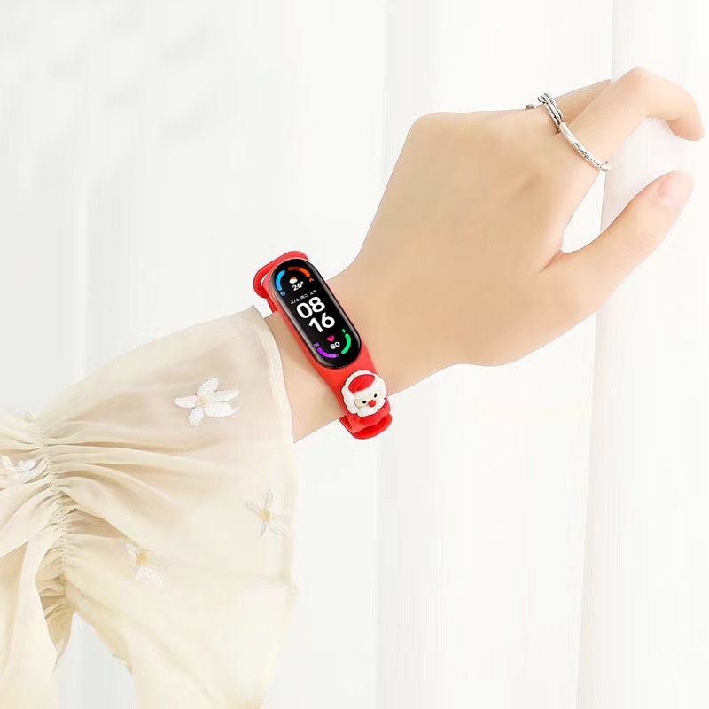 Dây đeo họa tiết hoạt hình cho Xiaomi Mi Band 5/6 3/4/5/6