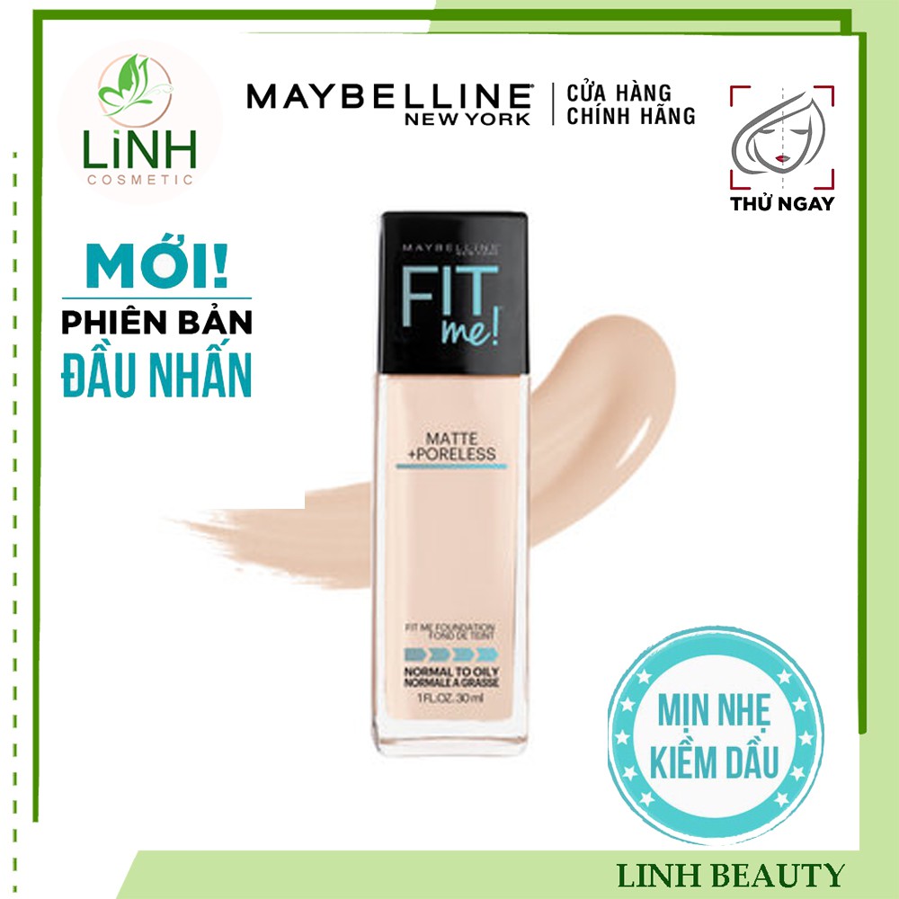 Kem Nền Mịn Nhẹ Kiềm Dầu Chống Nắng Fit Me Maybelline New York Matte Poreless Foundation SPF 22 30ml