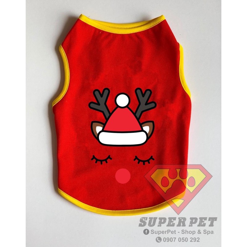 ÁO THÚ CƯNG NOEL HƯƠU ĐỘI NÓN SIÊU XINH GIÁ RẺ