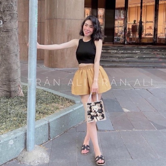 Quần tacta cạp chun,short phồng đùi sooc cạp cao có túi 2 bên trẻ trung nhiều màu