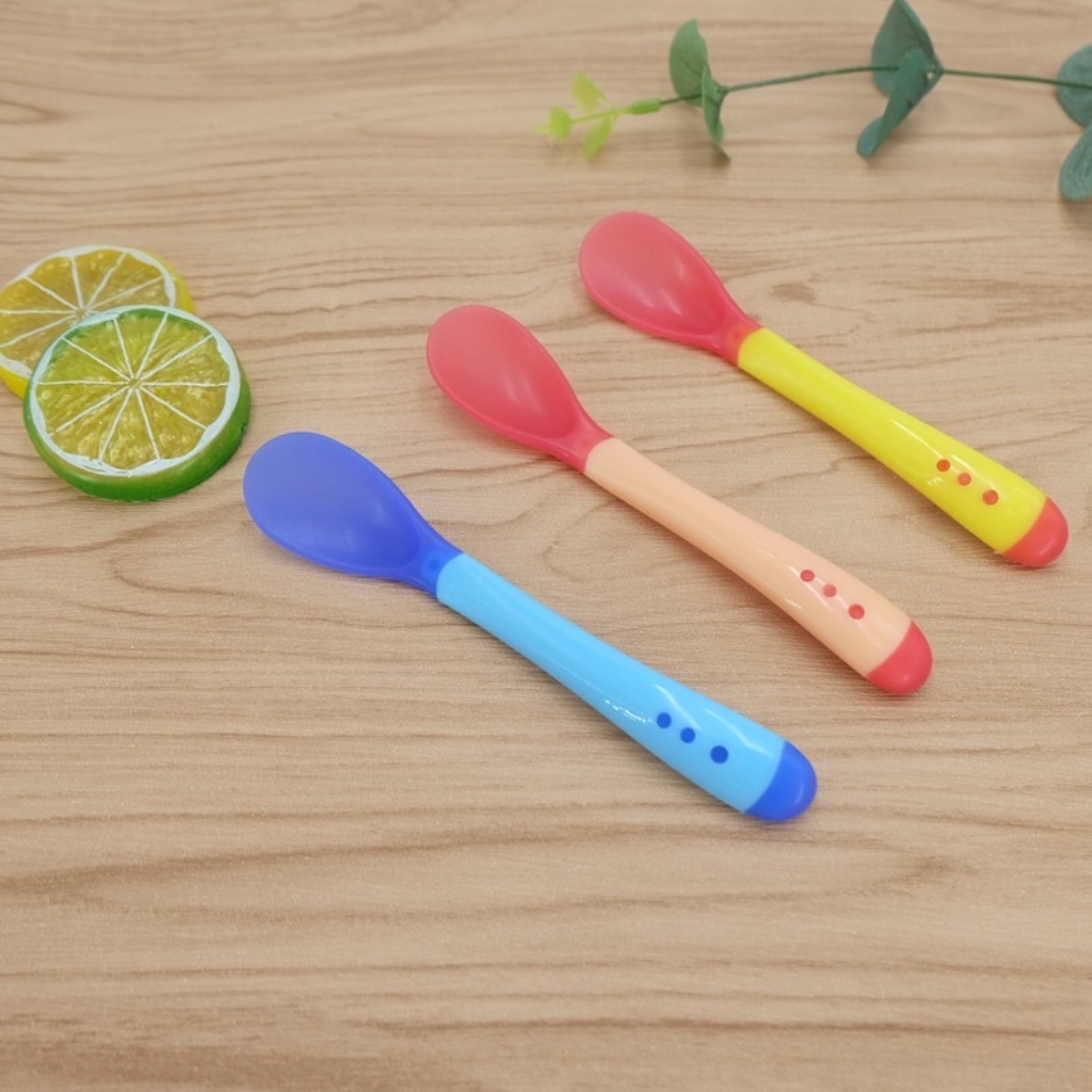 thìa ăn dặm, Thìa ăn dặm báo nóng cảm ứng nhiệt [ NHỰA DẺO CAO CẤP AN TOÀN CHO BÉ ]