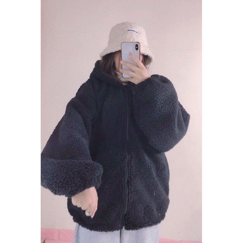 Áo Khoác Hoodie Lông Tay Bồng Nữ  🌸 Jacket from rộng có mũ Ullzang🌸