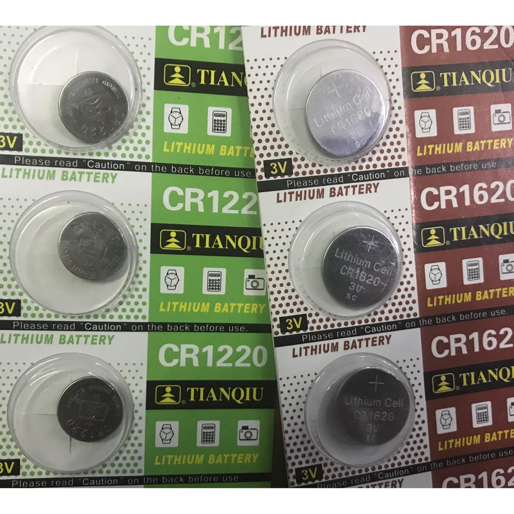 1 Vỉ (5 viên) Pin cúc CMOS CR2032, CR2025, CR2016, CR1632, CR1616, CR1620, CR1220, Pin nút lithium 3V