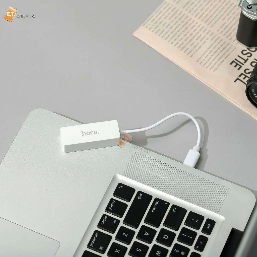 Adapter Ethernet Hoco UA22 (USB &amp; Type-C to RJ-45)