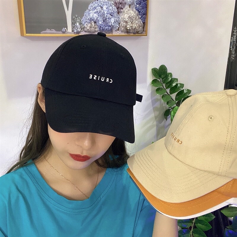 MŨ LƯỠI TRAI UNISEX VẢI COTTON PHONG CÁCH HÀN QUỐC THÊU CHỮ CRUISE FREESIZE