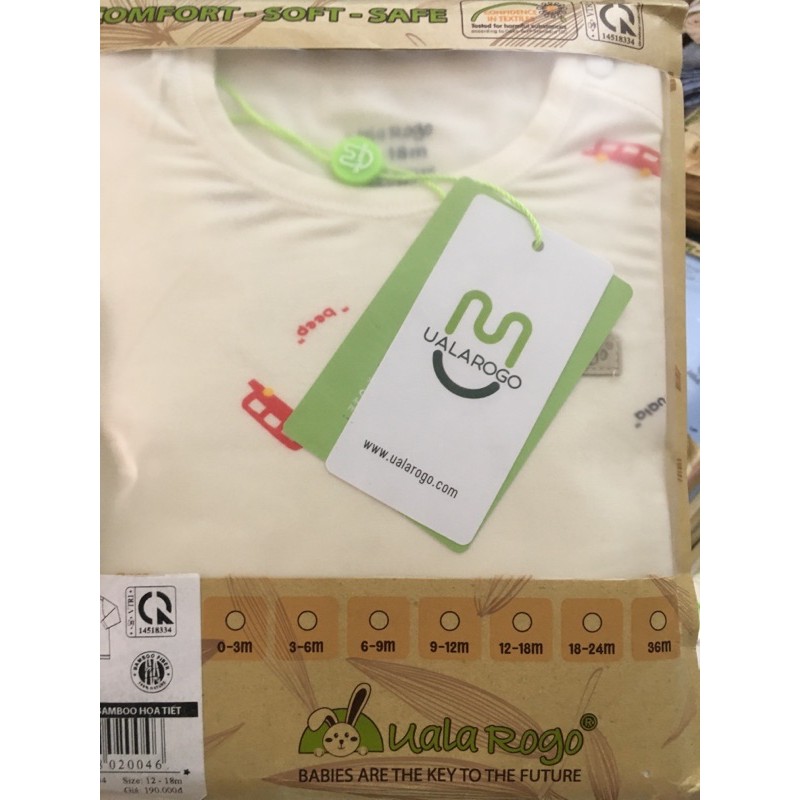 UALAROGO Bộ dài tay CV Bamboo họa tiết