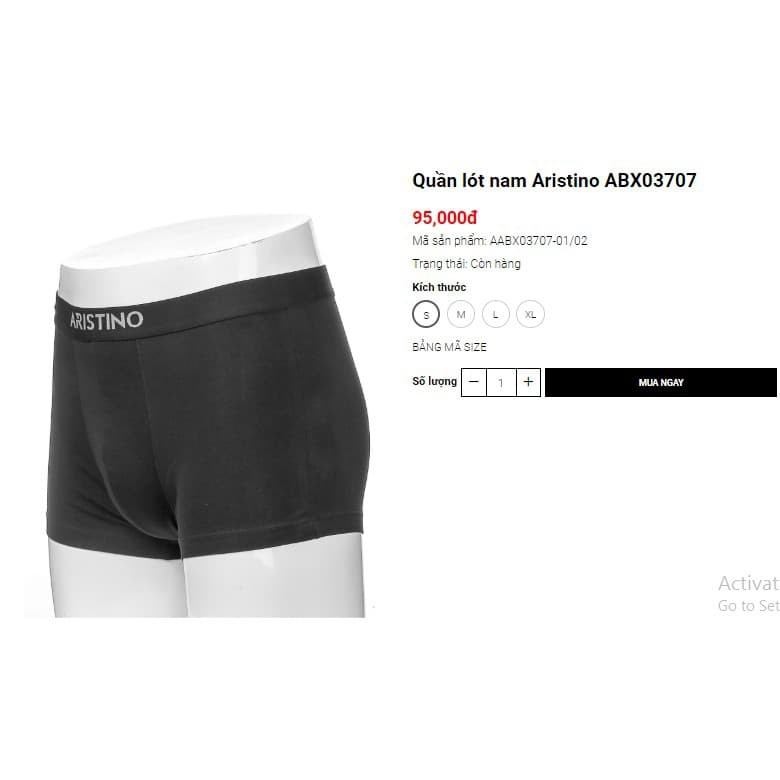 𝐅𝐑𝐄𝐄 𝐒𝐇𝐈𝐏 Quần Lót Nam Aristino - Kiểu Dáng Boxer - Thiết kế basic - Chất liệu Cotton - Rẻ Nhất Thị Trường