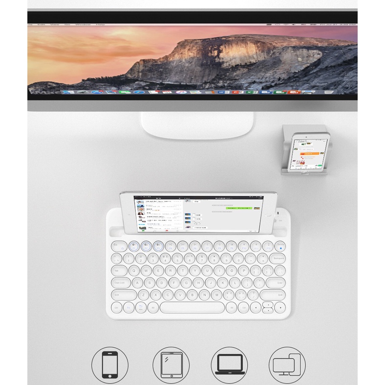 Bàn phím bluetooth keyboard cho máy tính bảng tablet kết nối đa thiết bị