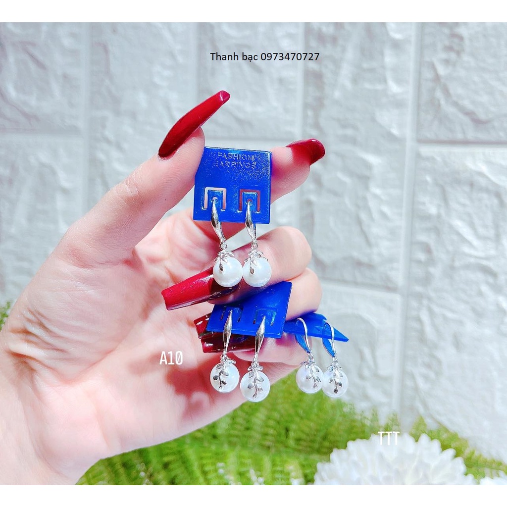 Bông tai - Bông tai nữ bạc ta - Trai nặng hàng đẹp - phụ kiện thời trang