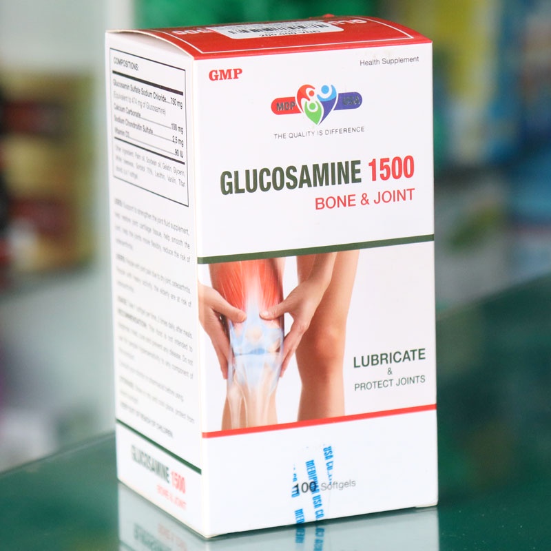 Glucosamine 1500mg Bone &amp; Joint – Hỗ trợ giảm thoái hóa khớp, viêm khớp, giảm đau xương khớp (100 viên)