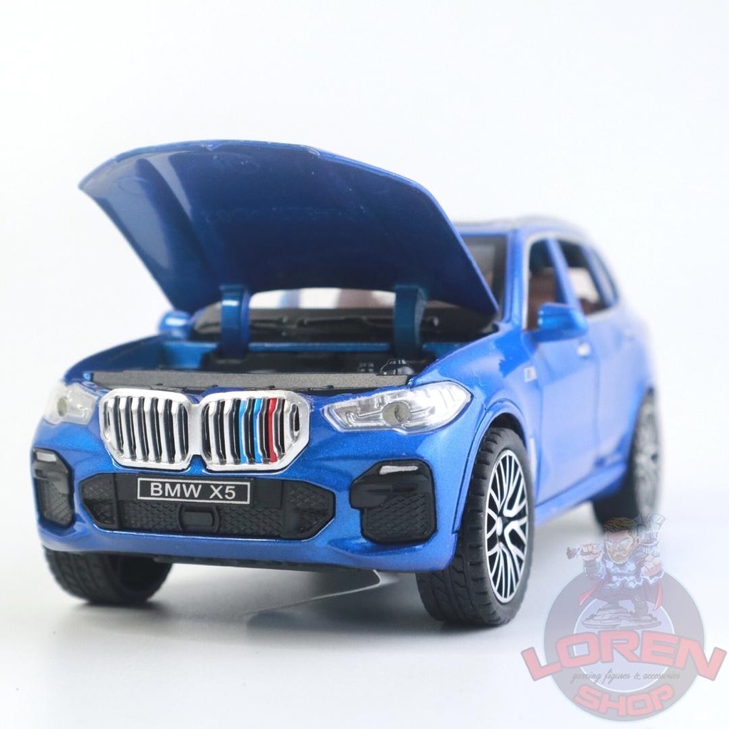 Mô hình ô tô kim loại BMW X5 tỷ lệ 1:32, xe SUV hạng sang có đèn còi mở full cửa cốp xe - Lorenshop