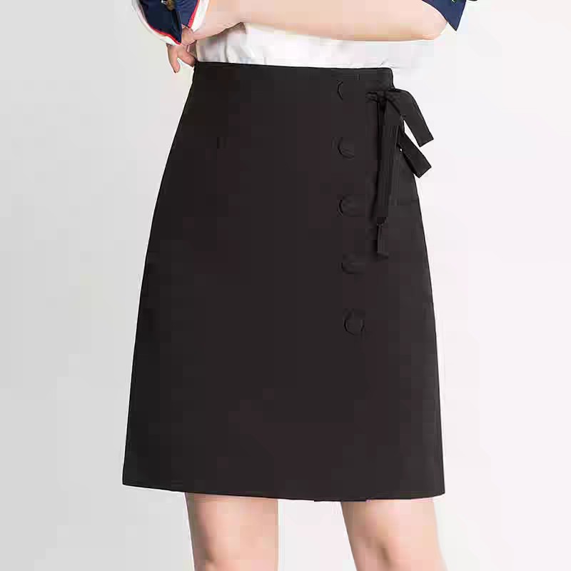 chân váy chữ A phối dây đáp tà