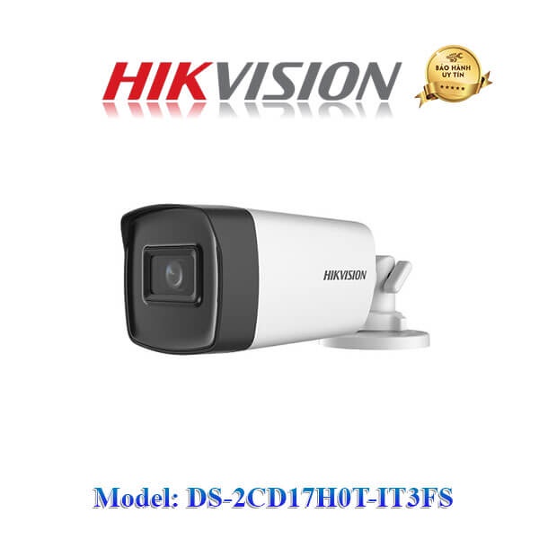 Camera TVI analog 2MP có mic, hồng ngoại 40m 80m, HIKVISION DS-2CE17D0T-IT3FS DS-2CE17D0T-IT5 (chính hãng)