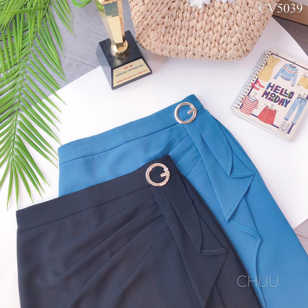 Chân váy vạt xếp khoá chữ G CHUU CV5039 | BigBuy360 - bigbuy360.vn