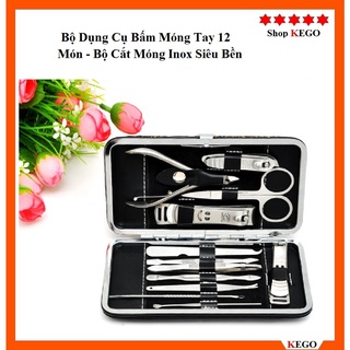 Bộ Dụng Cụ Bấm Móng Tay 12 Món - Bộ Cắt Móng Inox Siêu Bền Cao Cấp