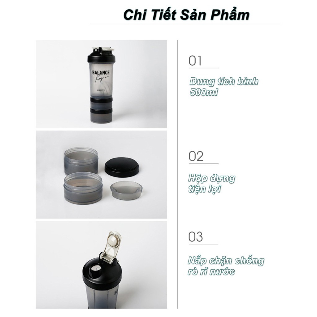 Bình nước thể thao cao cấp 𝗦𝗣𝗢𝗥𝗧 𝗦𝗛𝗔𝗞𝗘 𝗖𝗨𝗣+ thế hệ mới 2021