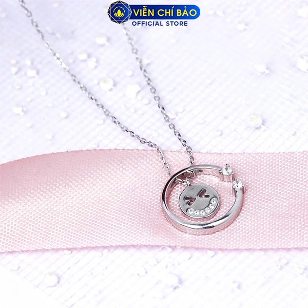 Vòng cổ bạc nữ họa tiết Icon Smile chất liệu bạc 925 thời trang phụ kiện trang sức nữ thương hiệu Viễn Chí Bảo D400050